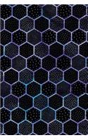 Bullet Journal Notebook Polka Dots and Hexagons Pattern 3