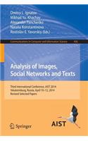 Analysis of Images, Social Networks and Texts