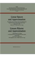 Linear Spaces and Approximation / Lineare Räume Und Approximation