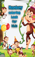 Monkey coloring book for kids