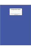 Composition Book Neon Blue 100 sheets/200 pages/8.5 x 11 in. Wide Ruled