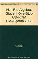 Holt Pre-Algebra: Student One-Stop CD-ROM 2008