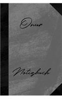 Onur Notizbuch: Kariertes Notizbuch mit 5x5 Karomuster für deinen Vornamen