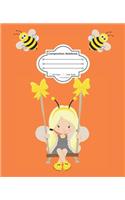 Yes, I am a Bee Girl: Cute Composition Notebook Wide Ruled