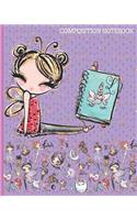 L Composition Notebook: Monogrammed Initial Primary School Wide Ruled Interior Notebook