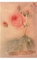 Rosa Centifolia Bullata: Floral Notebook with Flower Illustrations on Every Page