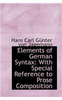 Elements of German Syntax