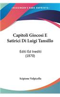 Capitoli Giocosi E Satirici Di Luigi Tansillo