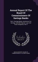 Annual Report of the Board of Commissioners of Savings Banks