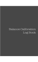 Balance Calibration Log Book