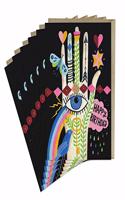 6-Pack Lisa Congdon for Em & Friends Women Rainbow Hand Card