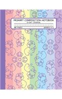 Primary Composition Notebook Story Journal: Cute Pug Dog Notebook with Picture Space and Handwriting Practice Paper for Girls in Kindergarten, First and Second Grade, 100 Blank Writing Pages w
