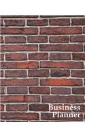 Business Planner 8" x 10" - Planner, Organizer and Record-Keeper - Red Bricks