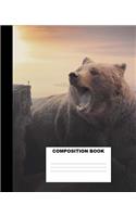 Bear Composition Book: Grizzly Bear Composition Notebook. 132 Pages Wide Ruled 7.5x9.25. Bear Notebook