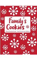 Family's Cookies Blank Recipe Book Red Christmas Edition