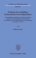 Probleme Des Vorlaufigen Rechtsschutzes Bei Grossprojekten