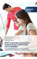 Does corporate governance impact on the sustainable return of IPOs?