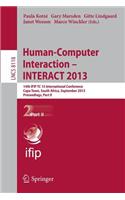 Human-Computer Interaction -- Interact 2013