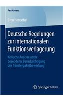 Deutsche Regelungen Zur Internationalen Funktionsverlagerung