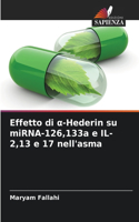 Effetto di α-Hederin su miRNA-126,133a e IL-2,13 e 17 nell'asma