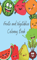 Fruits and Vegetables Coloring Book