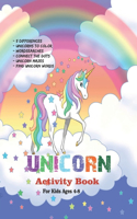 Unicorn Activity Book For Kids Ages 4-8 - Book No.1