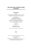 What regulations are needed to ensure air security?