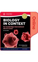 Biology in Context for Cambridge International as & a Level