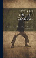 Essais De Critique Générale