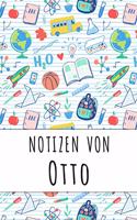 Notizen von Otto: Liniertes Notizbuch für deinen personalisierten Vornamen