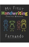 My first Handwriting Practice Workbook Fernando