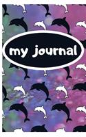 My Journal: Marine Life and Dolphin Notebook (Blank Lined Diary)