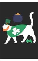 St. Patrick's Day Notebook - St. Patrick's Day Gift for Animal Lover - St. Patrick's Day Cat Journal - Cat Diary