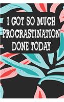 I Got So Much Procrastination Done Today
