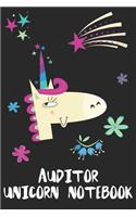 Auditor Unicorn Notebook: Blank Lined Journal Gift Idea