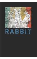 Rabbit Retro: Rabbits Notebook, Dotted Bullet (6 x 9 - 120 pages) Animal Themed Notebook for Daily Journal, Diary, and Gift
