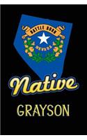 Nevada Native Grayson: College Ruled Composition Book