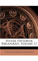 Svensk Historisk Bibliografi, Volume 17
