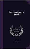 Every-Day Errors of Speech