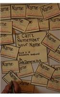 I Can't Remember Your Name