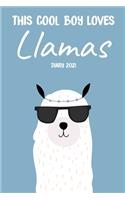 This Cool Boy Loves Llamas Diary 2021