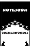 Goldendoodle Notebook: Black and White notebook, Decorative Journal for Goldendoodle Lover: Notebook /Journal Gift, Black and White,100 pages, 6x9, Soft cover, Mate Finish