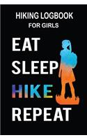 Hiking Logbook For Girls, Eat Sleep Hike Repeat