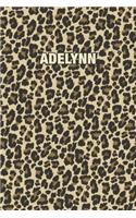 Adelynn: Personalized Notebook - Leopard Print (Animal Pattern). Blank College Ruled (Lined) Journal for Notes, Journaling, Diary Writing. Wildlife Theme Des