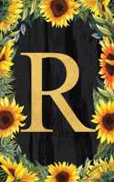 R - Monogrammed Sunflower Journal