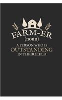 Farm-er: Graph Paper Notebook (6" x 9" - 120 pages) Farmers Notebook for Daily Journal, Diary, and Gift