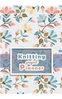 Knitting Project Planner: knitting journal for beginner or expert Keep track of your knitting Up To 60 Knitting Projects 125 pages, 7x10 Paperback white background yellow flo