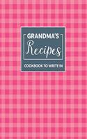 Grandmas recipe book blank lined journal