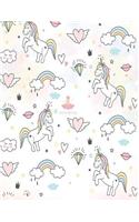 Notebook: Cute unicorn cover and Dot pages, Extra large (8.5 x 11) inches, 110 pages, notebooks and journals(1 Cute Unicorn Notebook, with Dot Pages, Extra Large (8.5 X 11) Inches, 110 Pages)