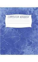 Composition Notebook: Blue Marble Soft Cover Journal College Ruled Exercise Book (7.5 X 9.25)